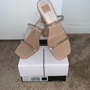 Noles Nude Vinyl High Heel Sandals